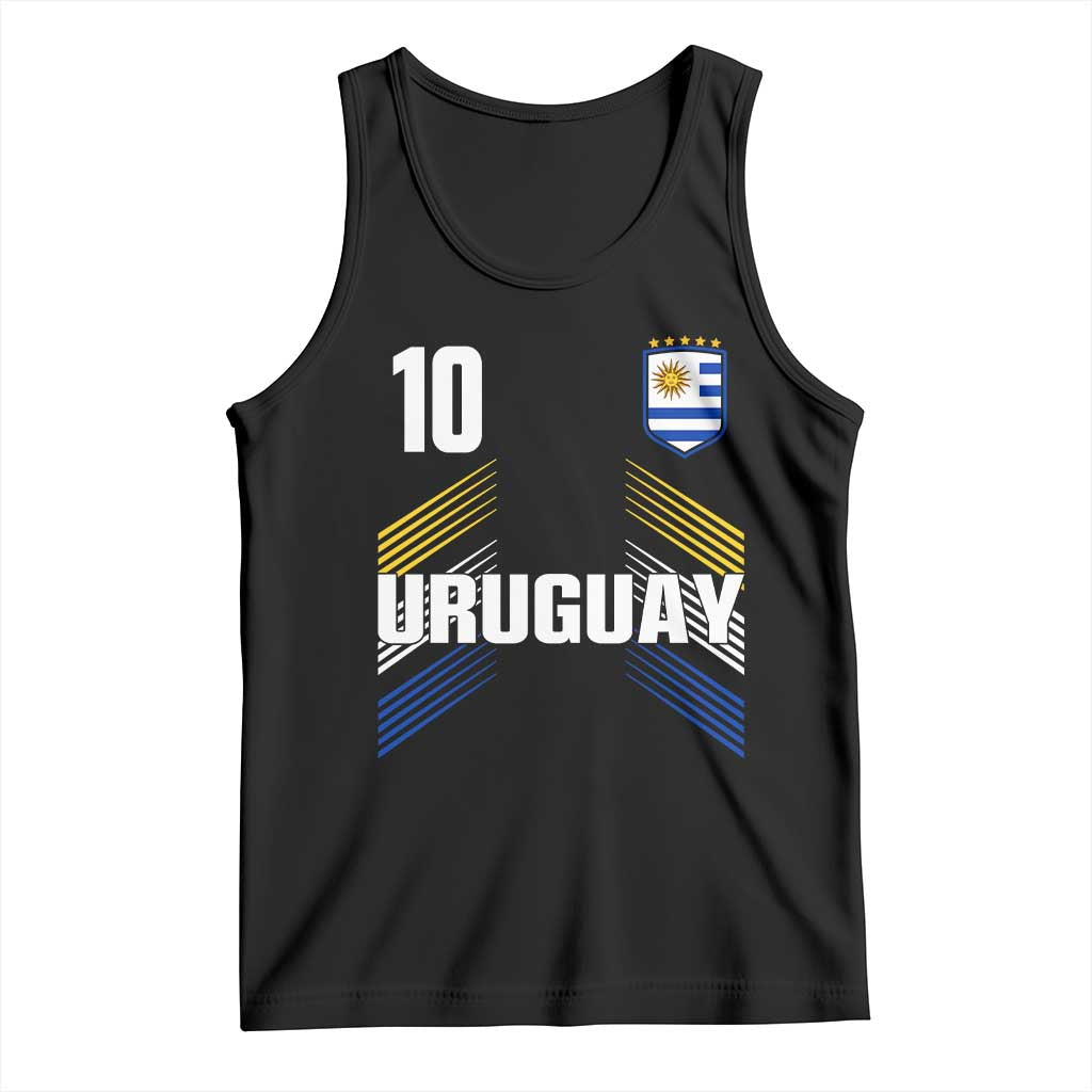 Uruguay Soccer Sports Graphic Number 10 Jersey Style Tank Top Proud Uruguayan Football Fans Game Day Pride TS02 Black Print Your Wear