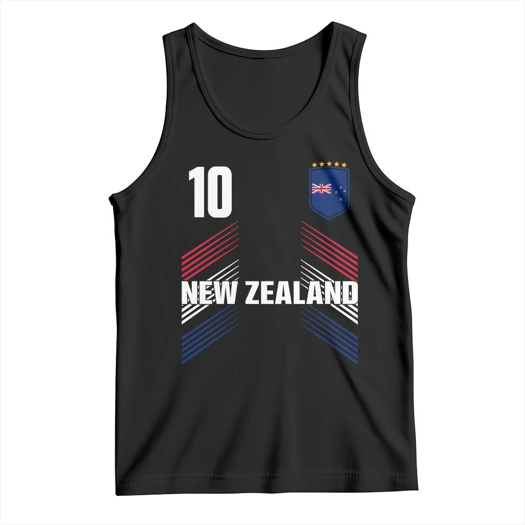 New Zealand Soccer Sports Graphic Number 10 Jersey Style Tank Top Proud Kiwis Football Fans Game Day Pride TS02 Black Print Your Wear
