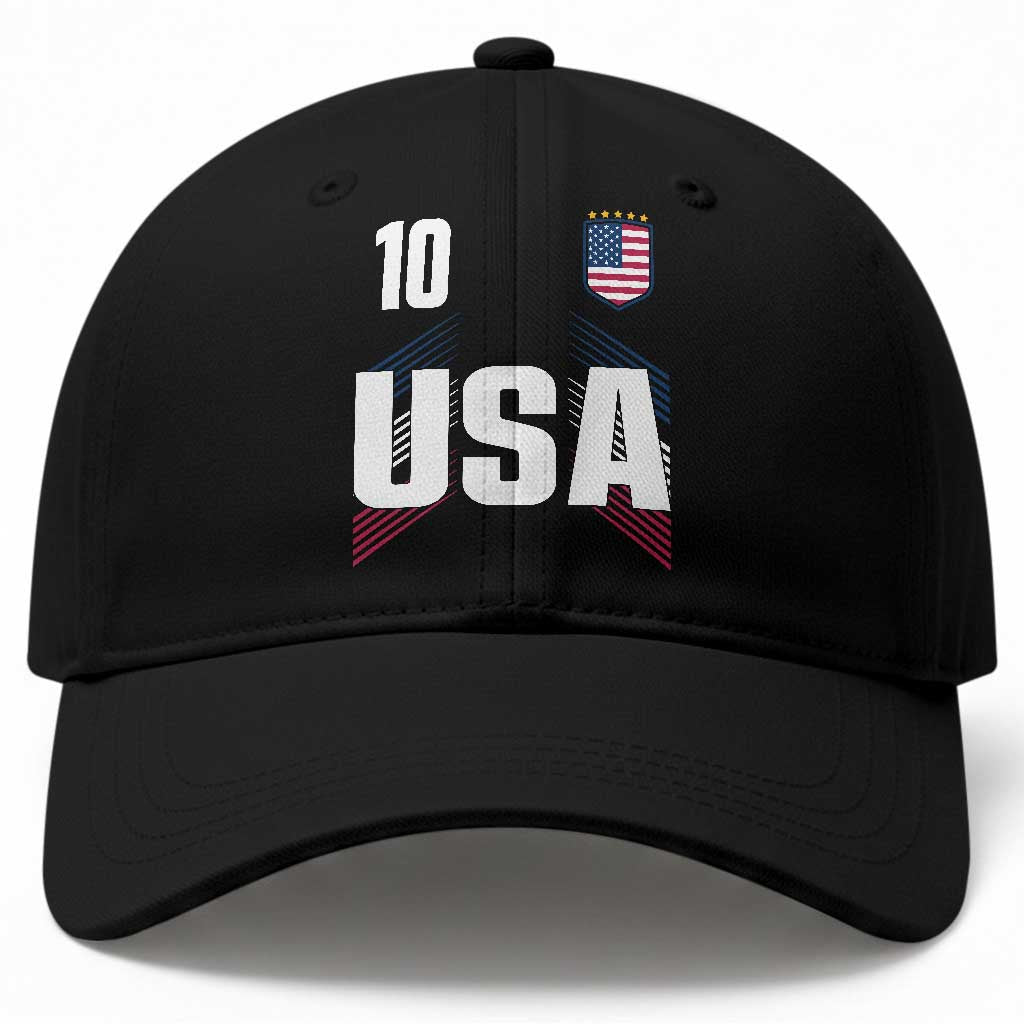 USA Soccer Sports Graphic Number 10 Jersey Style Baseball Cap Proud Fans Game Day Pride TS02 Print Your Wear