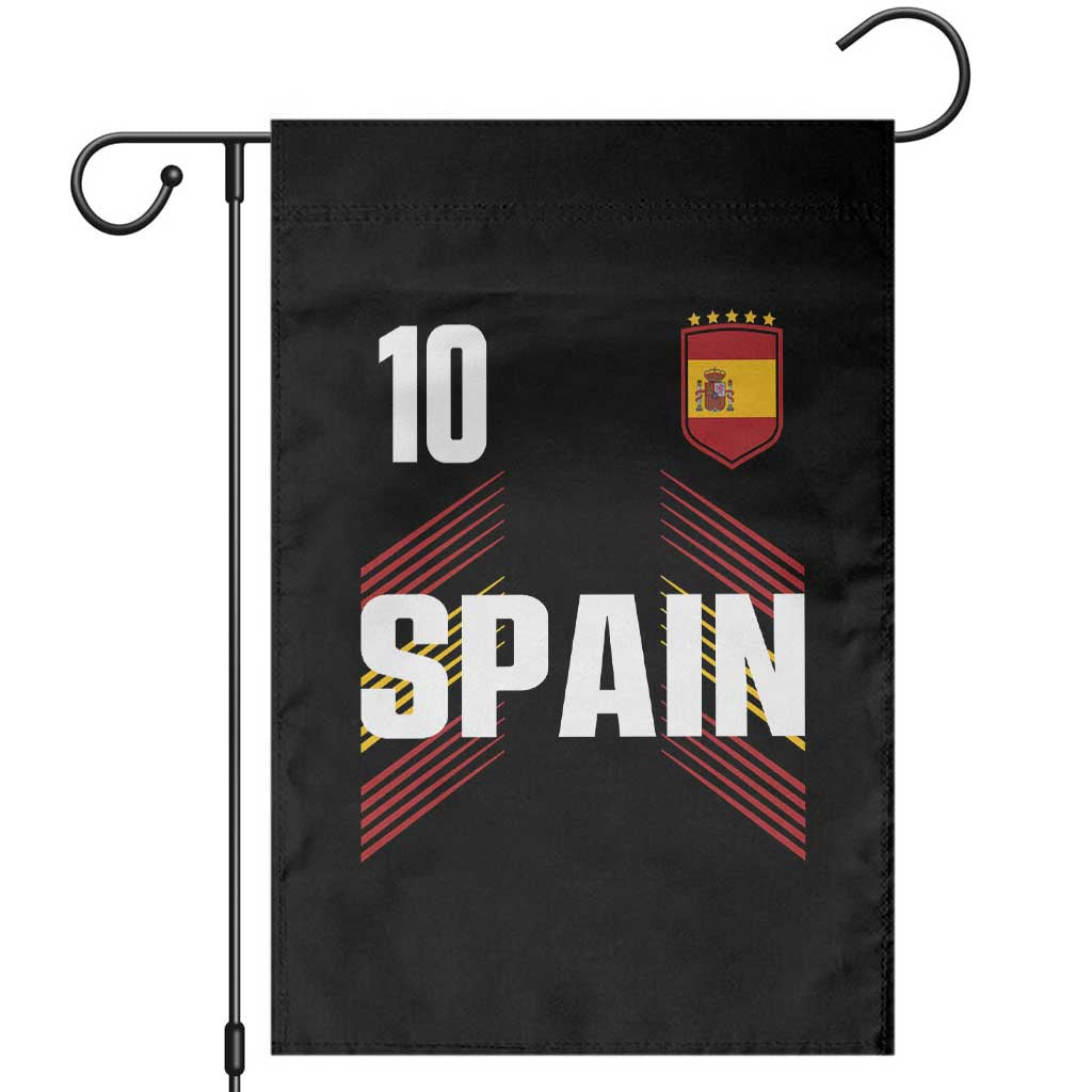 Spain Soccer Sports Graphic Number 10 Jersey Style Garden Flag Proud Spanish Football Fans Game Day Pride TS02 Black Print Your Wear