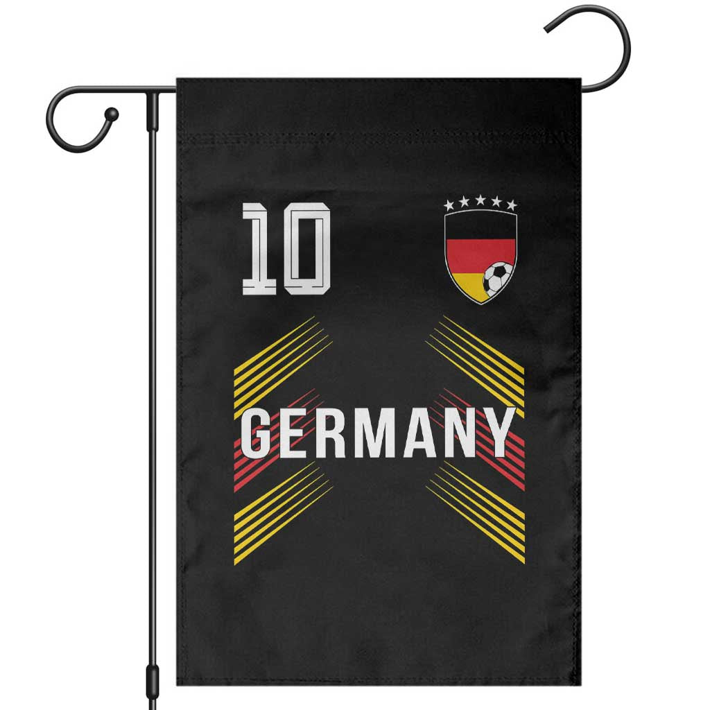 Germany Soccer Sports Graphic Number 10 Jersey Style Garden Flag Proud German Football Fans Game Day Pride TS02 Black Print Your Wear