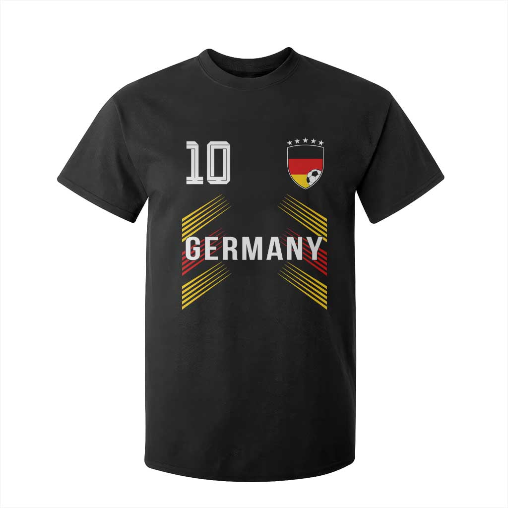 Germany Soccer Sports Graphic Number 10 Jersey Style T Shirt For Kid Proud German Football Fans Game Day Pride TS02 Black Print Your Wear