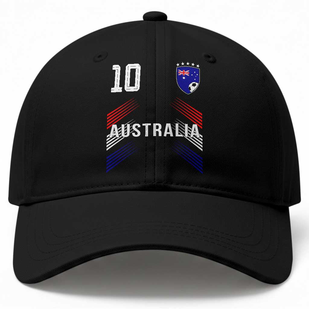 Australia Soccer Sports Graphic Number 10 Jersey Style Baseball Cap Proud Australian Football Fans Game Day Pride TS02 Print Your Wear
