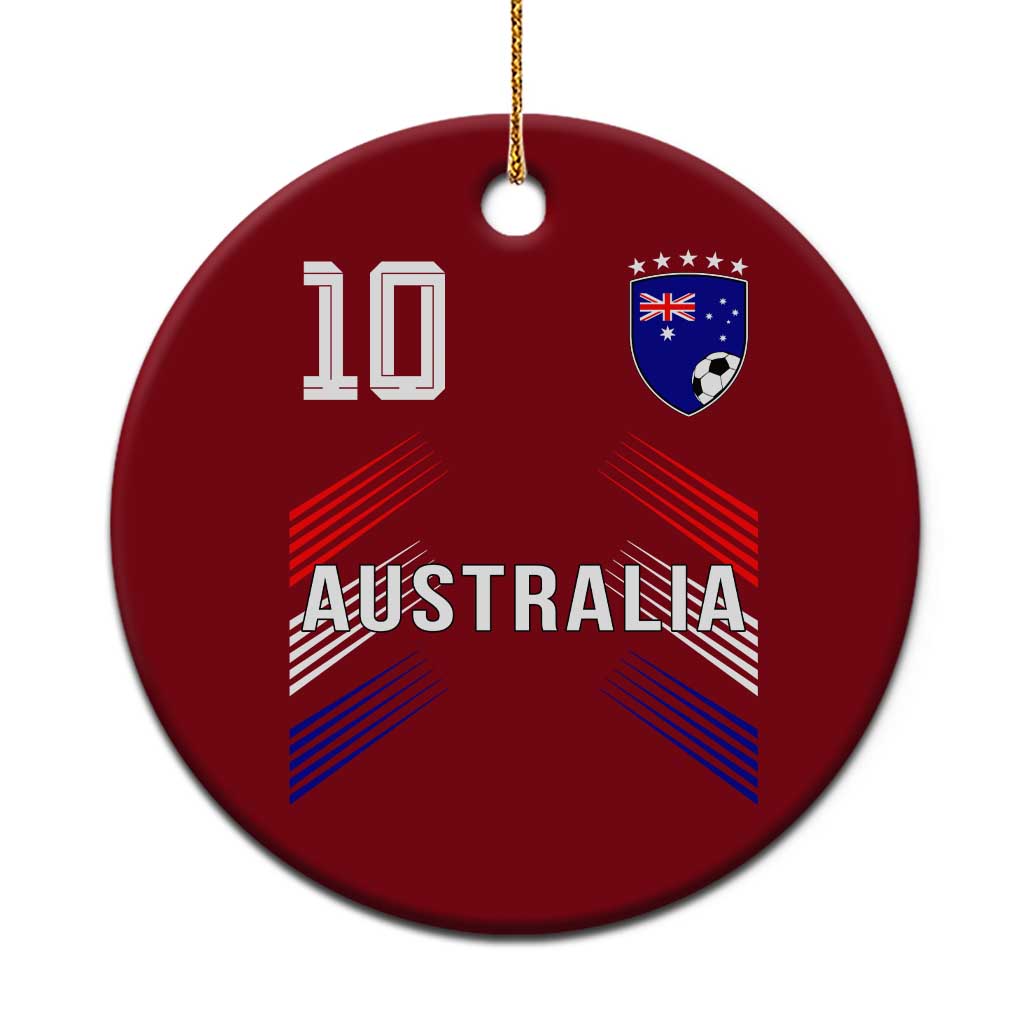 Australia Soccer Sports Graphic Number 10 Jersey Style Ceramic Ornament Proud Australian Football Fans Game Day Pride TS02 1pc Red Print Your Wear