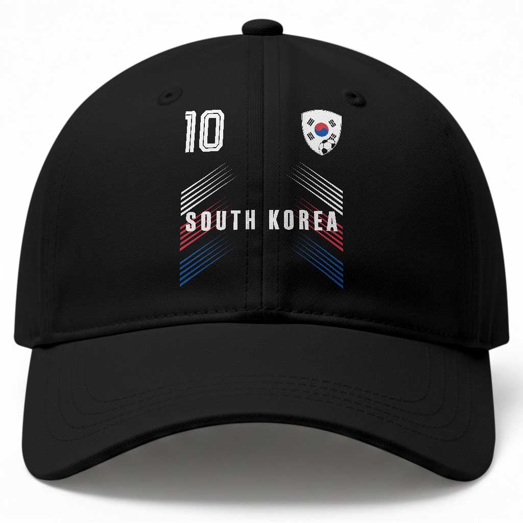 South Korea Soccer Sports Graphic Number 10 Jersey Style Baseball Cap Proud Korean Football Fans Game Day Pride TS02 Print Your Wear