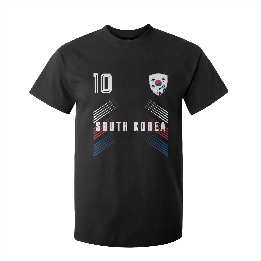South Korea Soccer Sports Graphic Number 10 Jersey Style T Shirt For Kid Proud Korean Football Fans Game Day Pride TS02 Black Print Your Wear