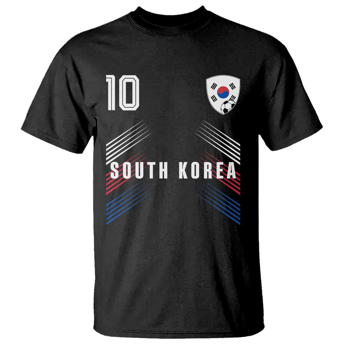 South Korea Soccer Sports Graphic Number 10 Jersey Style T Shirt Proud Korean Football Fans Game Day Pride TS02 Black Print Your Wear