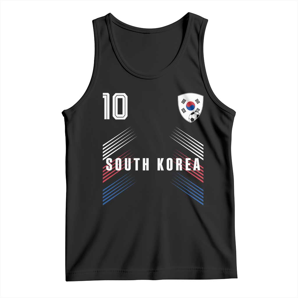 South Korea Soccer Sports Graphic Number 10 Jersey Style Tank Top Proud Korean Football Fans Game Day Pride TS02 Black Print Your Wear