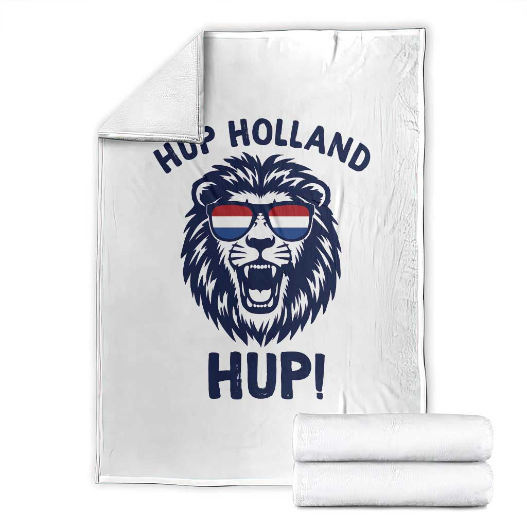 Hup Holland Hup Lion Netherlands Flag Throw Blanket Nederlands Dutch Pride Soccer Fans TS02 White Print Your Wear