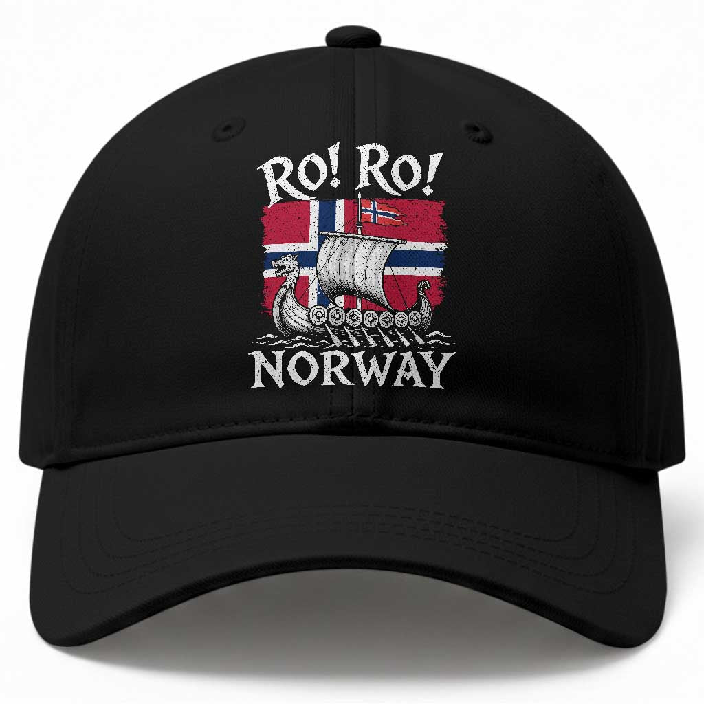 Funny Norway Viking Longship Ro Ro Baseball Cap Vintage Norge Norwegian Flag Football Fans TS02 Print Your Wear