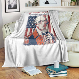 Funny George Washington Revolutionary Patriotic Throw Blanket Feeling Cute Might Start A Revolution Later TS02 Print Your Wear