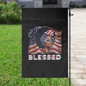 Blessed Black Queen Afro American Flag Garden Flag Patriotic Juneteenth 4th of July TS02 Print Your Wear