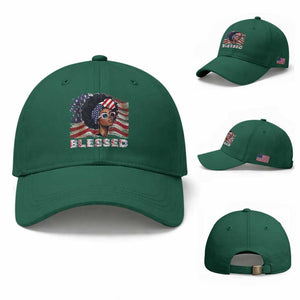 Blessed Black Queen Afro American Flag Baseball Cap Patriotic Juneteenth 4th of July TS02 Baseball Cap Universal Fit Irish Green Print Your Wear