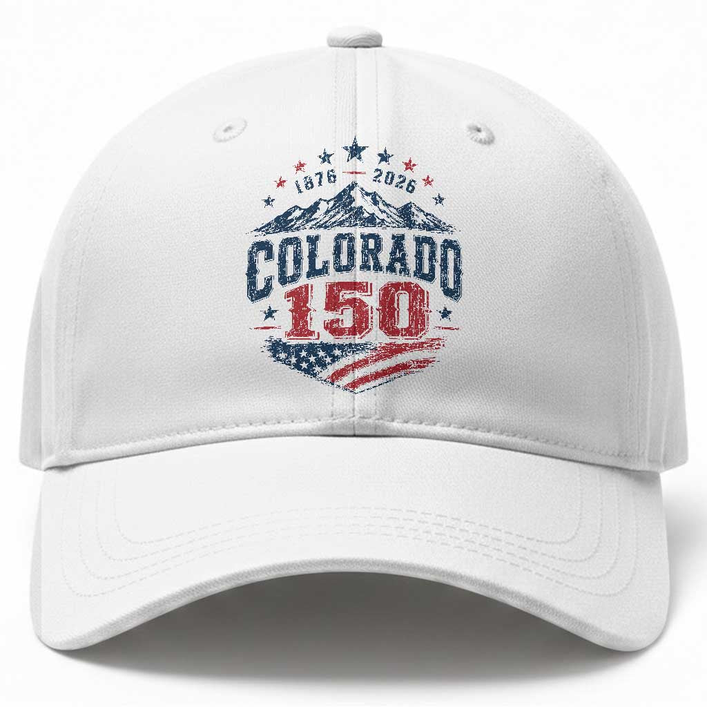 Colorado Rocky Mountains 150th Anniversary Baseball Cap Sesquicentennial 1876 2026 Patriotic Graphic TS02 Print Your Wear