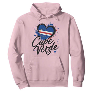 Cape Verde Flag Heart Hoodie Cabo Verde Pride Verdean Love TS02 Light Pink Print Your Wear
