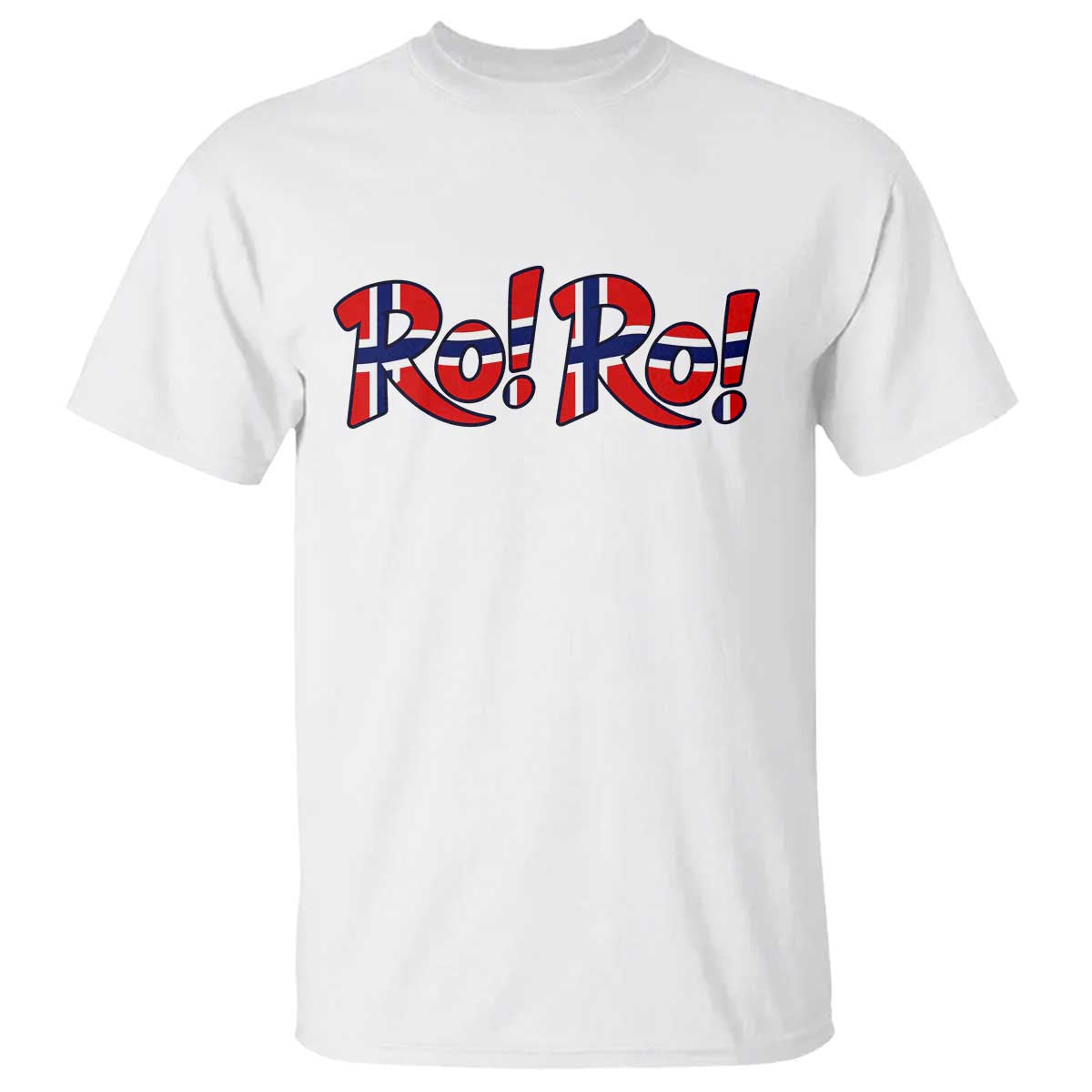 Funny Norway Flag Ro Ro Typography Graphic T Shirt Norge Norwegian Flag Football Fans TS02 White Print Your Wear