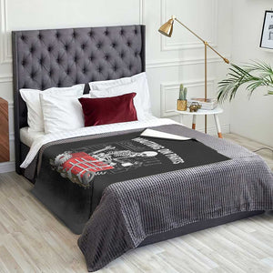 Waiting On Parts Skeleton Mechanic Throw Blanket Funny Sarcastic Auto Garage Repair Tech TS02 Print Your Wear