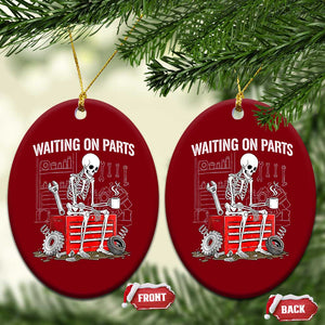 Waiting On Parts Skeleton Mechanic Ceramic Ornament Funny Sarcastic Auto Garage Repair Tech TS02 Print Your Wear