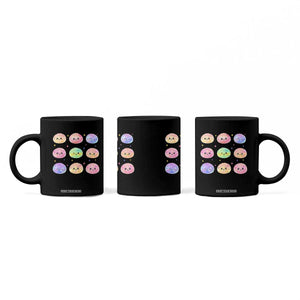 Kawaii Glitter Dumpling Face Grid Graphic Coffee Mug Cute Pastel Bao Emoji Expressions TS02 Print Your Wear