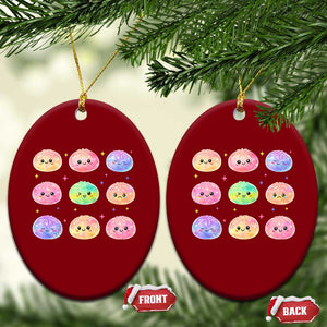 Kawaii Glitter Dumpling Face Grid Graphic Ceramic Ornament Cute Pastel Bao Emoji Expressions TS02 Print Your Wear