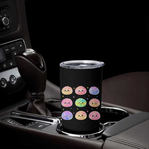 Kawaii Glitter Dumpling Face Grid Graphic Tumbler Cup Cute Pastel Bao Emoji Expressions TS02 Print Your Wear