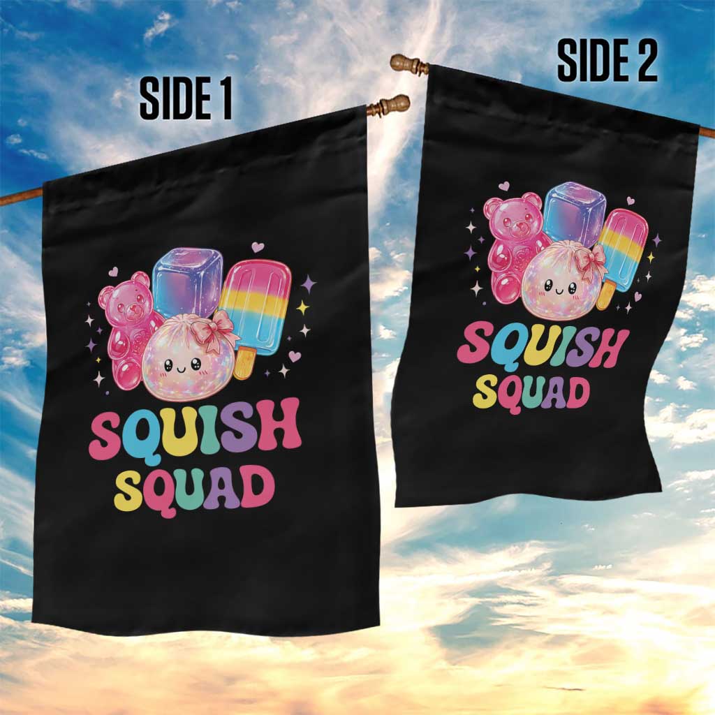 Squish Squad Kawaii Glitter Dumpling and Candy Graphic Garden Flag Cute Gummy Bear Popsicle TS02 Print Your Wear