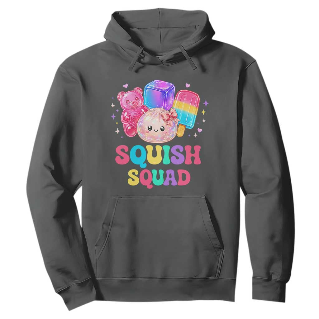 Squish Squad Kawaii Glitter Dumpling and Candy Graphic Hoodie Cute Gummy Bear Popsicle TS02 Dark Heather Print Your Wear