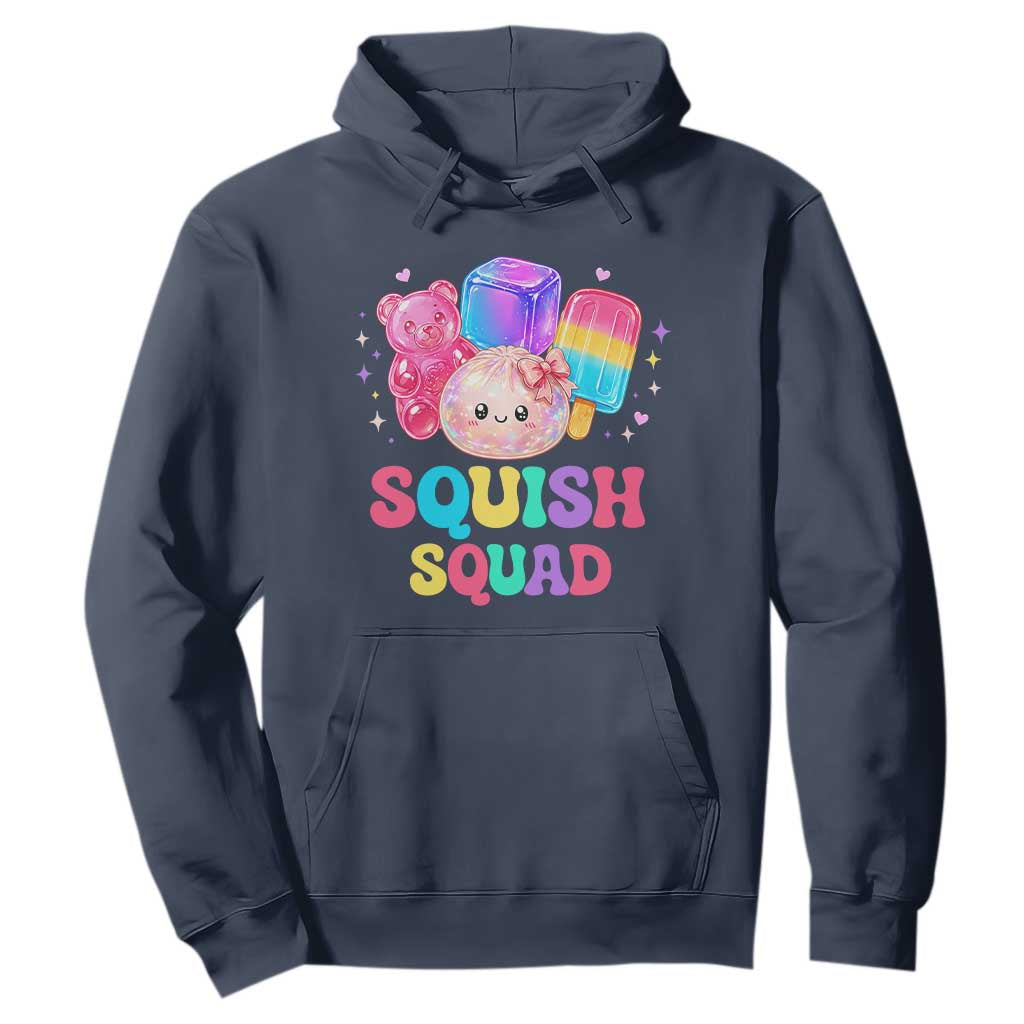 Squish Squad Kawaii Glitter Dumpling and Candy Graphic Hoodie Cute Gummy Bear Popsicle TS02 Navy Print Your Wear