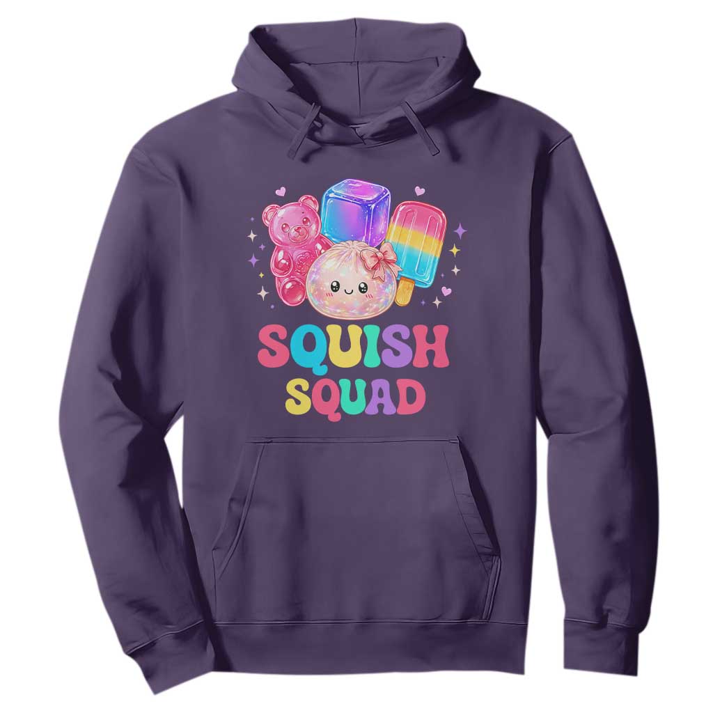 Squish Squad Kawaii Glitter Dumpling and Candy Graphic Hoodie Cute Gummy Bear Popsicle TS02 Purple Print Your Wear