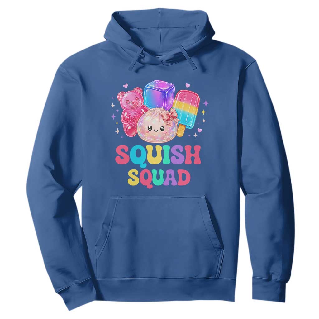 Squish Squad Kawaii Glitter Dumpling and Candy Graphic Hoodie Cute Gummy Bear Popsicle TS02 Royal Blue Print Your Wear