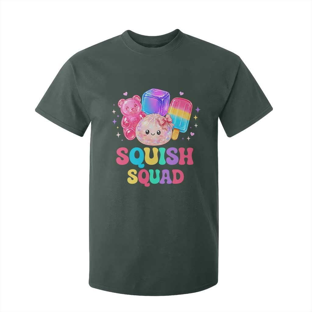 Squish Squad Kawaii Glitter Dumpling and Candy Graphic T Shirt For Kid Cute Gummy Bear Popsicle TS02 Dark Forest Green Print Your Wear