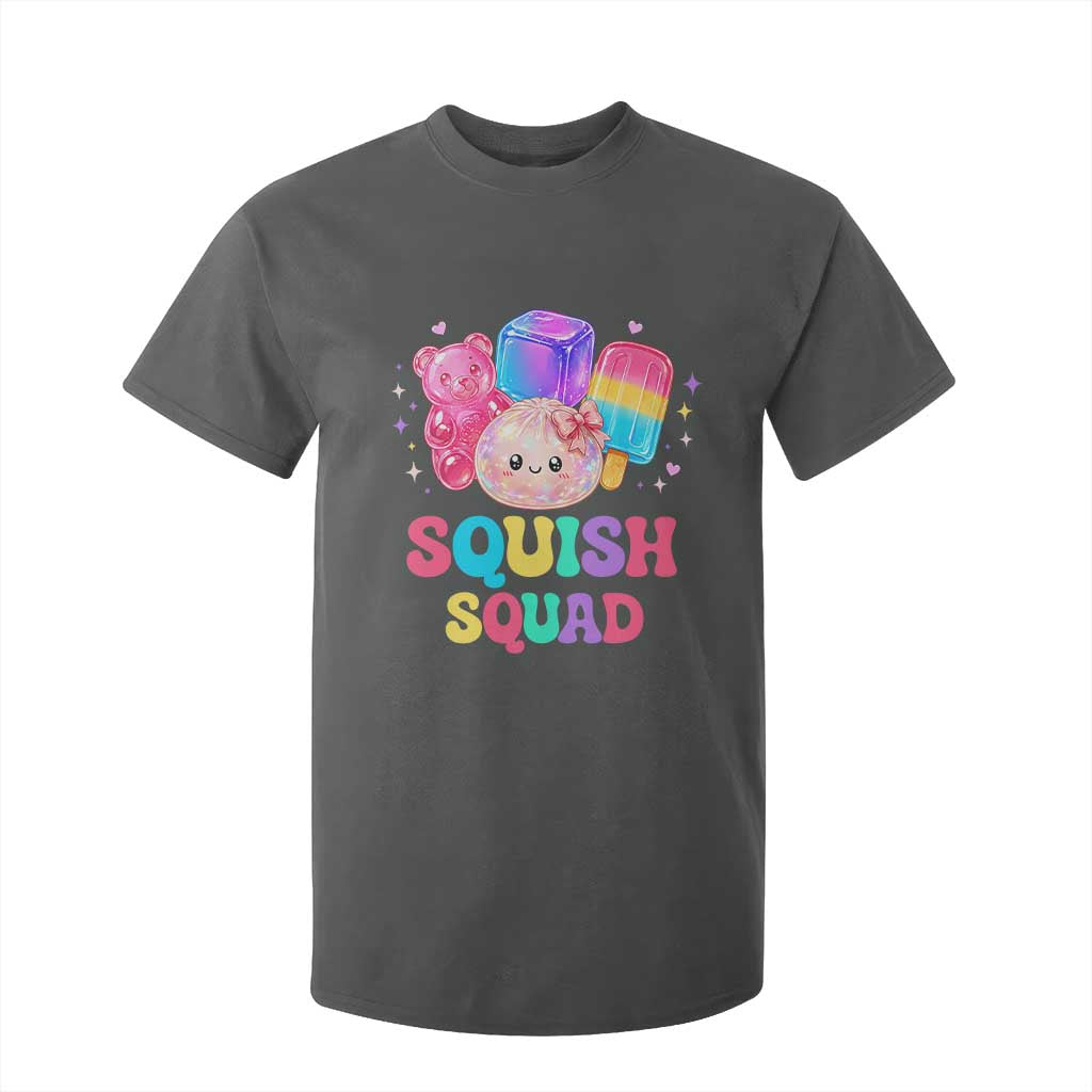 Squish Squad Kawaii Glitter Dumpling and Candy Graphic T Shirt For Kid Cute Gummy Bear Popsicle TS02 Dark Heather Print Your Wear