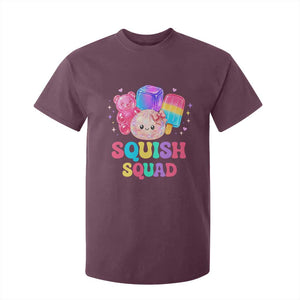 Squish Squad Kawaii Glitter Dumpling and Candy Graphic T Shirt For Kid Cute Gummy Bear Popsicle TS02 Maroon Print Your Wear