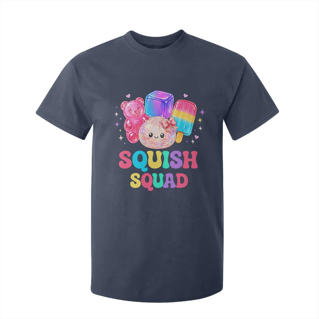 Squish Squad Kawaii Glitter Dumpling and Candy Graphic T Shirt For Kid Cute Gummy Bear Popsicle TS02 Navy Print Your Wear