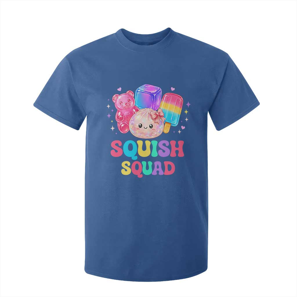 Squish Squad Kawaii Glitter Dumpling and Candy Graphic T Shirt For Kid Cute Gummy Bear Popsicle TS02 Royal Blue Print Your Wear