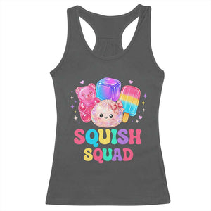 Squish Squad Kawaii Glitter Dumpling and Candy Graphic Racerback Tank Top Cute Gummy Bear Popsicle TS02 Dark Heather Print Your Wear