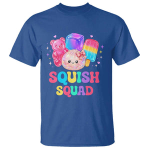 Squish Squad Kawaii Glitter Dumpling and Candy Graphic T Shirt Cute Gummy Bear Popsicle TS02 Royal Blue Print Your Wear