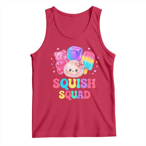 Squish Squad Kawaii Glitter Dumpling and Candy Graphic Tank Top Cute Gummy Bear Popsicle TS02 Red Print Your Wear