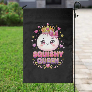 Squishy Queen Kawaii Glitter Dumpling Graphic Garden Flag Cute Tiara Crown and Pink Bow TS02 Print Your Wear