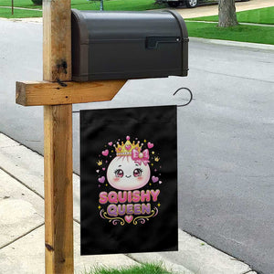 Squishy Queen Kawaii Glitter Dumpling Graphic Garden Flag Cute Tiara Crown and Pink Bow TS02 Print Your Wear