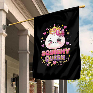 Squishy Queen Kawaii Glitter Dumpling Graphic Garden Flag Cute Tiara Crown and Pink Bow TS02 Print Your Wear