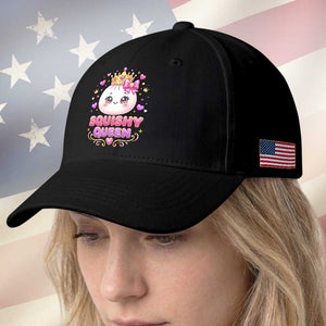 Squishy Queen Kawaii Glitter Dumpling Graphic Baseball Cap Cute Tiara Crown and Pink Bow TS02 Print Your Wear