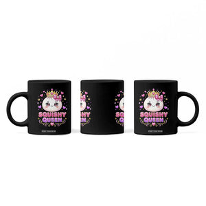 Squishy Queen Kawaii Glitter Dumpling Graphic Coffee Mug Cute Tiara Crown and Pink Bow TS02 Print Your Wear