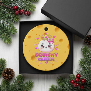 Squishy Queen Kawaii Glitter Dumpling Graphic Ceramic Ornament Cute Tiara Crown and Pink Bow TS02 1pc Yellow Cheese Print Your Wear