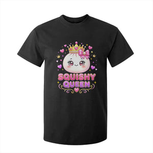 Squishy Queen Kawaii Glitter Dumpling Graphic T Shirt For Kid Cute Tiara Crown and Pink Bow TS02 Black Print Your Wear