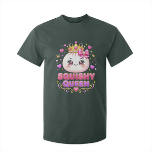 Squishy Queen Kawaii Glitter Dumpling Graphic T Shirt For Kid Cute Tiara Crown and Pink Bow TS02 Dark Forest Green Print Your Wear