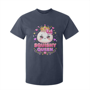 Squishy Queen Kawaii Glitter Dumpling Graphic T Shirt For Kid Cute Tiara Crown and Pink Bow TS02 Navy Print Your Wear