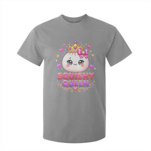 Squishy Queen Kawaii Glitter Dumpling Graphic T Shirt For Kid Cute Tiara Crown and Pink Bow TS02 Sport Gray Print Your Wear