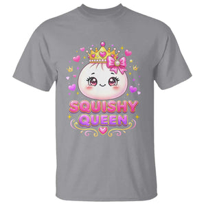 Squishy Queen Kawaii Glitter Dumpling Graphic T Shirt Cute Tiara Crown and Pink Bow TS02 Sport Gray Print Your Wear