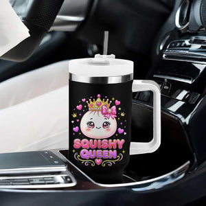 Squishy Queen Kawaii Glitter Dumpling Graphic Tumbler With Handle Cute Tiara Crown and Pink Bow TS02 Print Your Wear